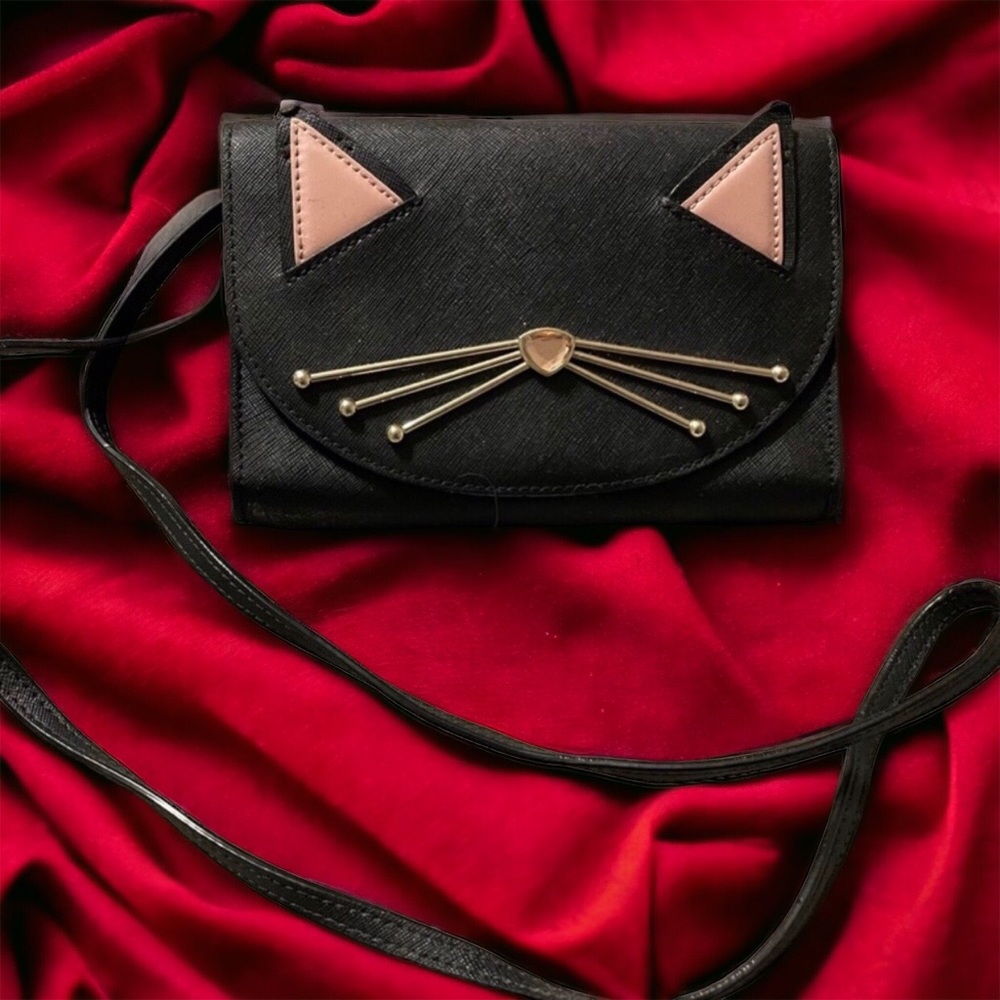 ❤️SOLD❤️ Kate Spade Limited Edition Jazz Things Up Cat Crossbody Bag/Wallet - Picture 3 of 12